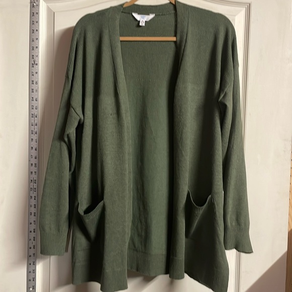 Time and Tru Sweaters - Women’s time and tru lightweight, XL green cardigan tunic sweater